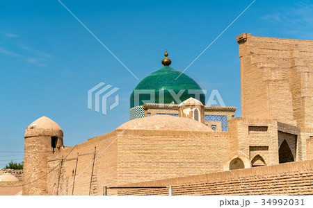 Historic buildings at Itchan Kala fortress in the 34992031