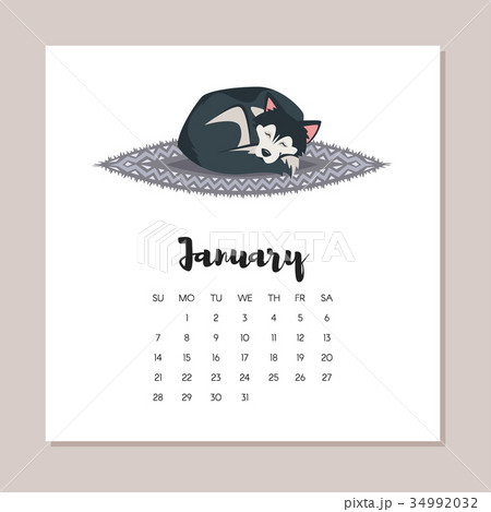 January dog 2018 year calendar  34992032