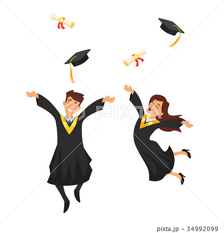 man and woman graduates 34992099