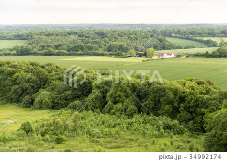 Aerial view of Buckinghamshire Landscape 34992174