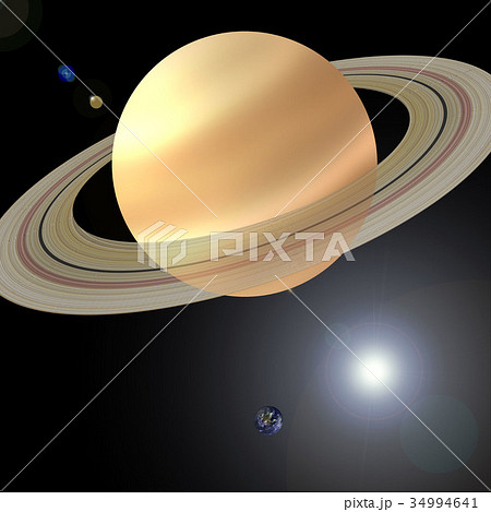 土星 銀河 宇宙 惑星のイラスト素材