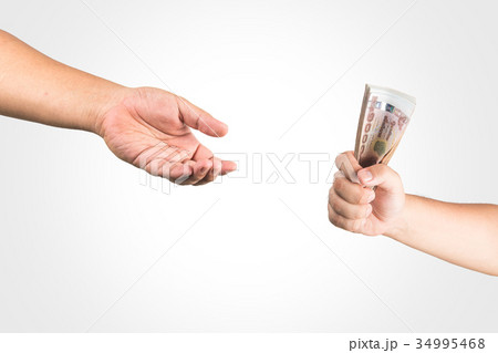 Hand on white background, isolate Hand on white background, isolate 34995468