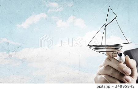 Sketch of sailboat 34995945