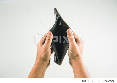 wallet in hand on white background wallet in hand on white background 34996059