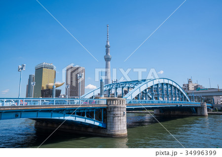 東京スカイツリーと駒形橋 東京スカイツリーと駒形橋 34996399