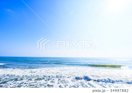 朝日のあたる海 一宮町海岸 長生村海岸 朝日のあたる海 一宮町海岸 長生村海岸 34997882