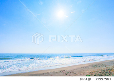 朝日のあたる海 一宮町海岸 長生村海岸 朝日のあたる海 一宮町海岸 長生村海岸 34997964