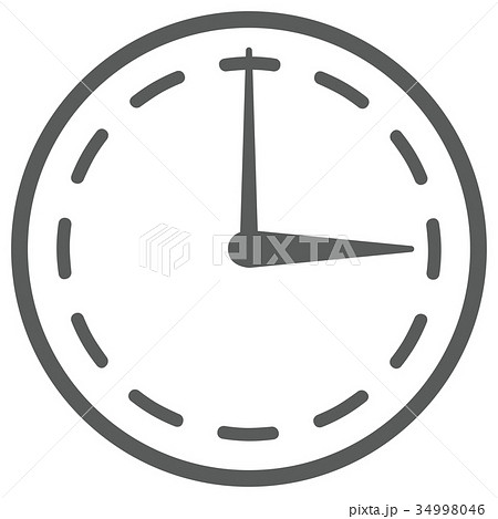 時計 時間 アナログ時計 イラスト アイコンのイラスト素材