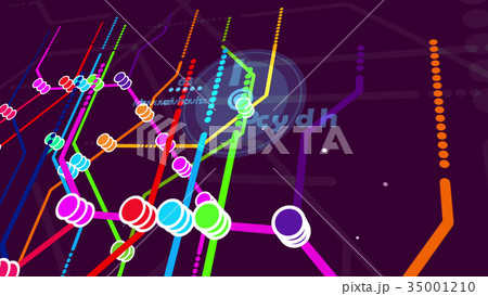 Bright Metro Map Cartoon 35001210