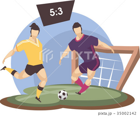 soccer player vector 35002142