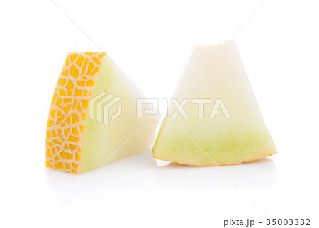 cantaloupe melon isolated on white background cantaloupe melon isolated on white background 35003332