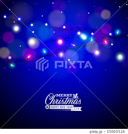 Glowing Colorful Christmas Lights for Xmas Holiday Glowing Colorful Christmas Lights for Xmas Holiday 35003516