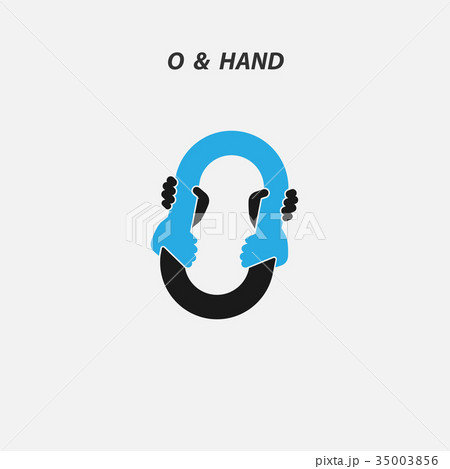 O - Letter abstract icon & hands logo design  35003856