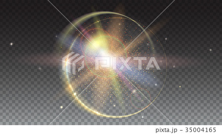 Circular Light Rays And Lens Flare Backdropのイラスト素材