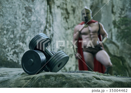 Spartan warrior in the woods 35004462