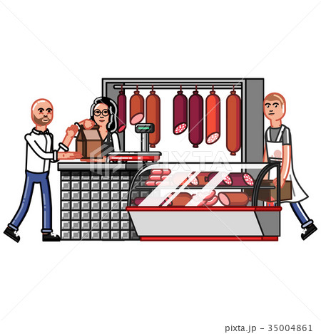 Buy something in meat store 35004861