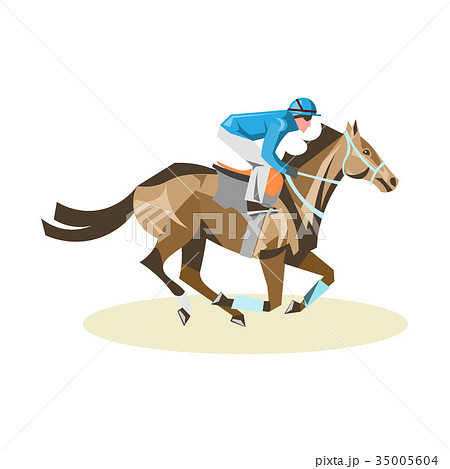 Jockey on horse. 35005604