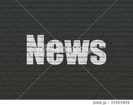 News concept: News on wall background 35005809