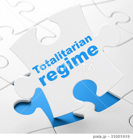 Political concept: Totalitarian Regime on puzzle Political concept: Totalitarian Regime on puzzle 35005939
