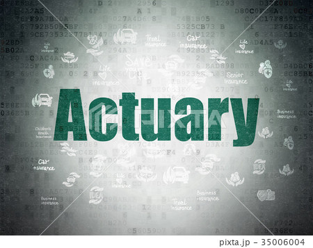 Insurance concept: Actuary on Digital Data Paper Insurance concept: Actuary on Digital Data Paper 35006004