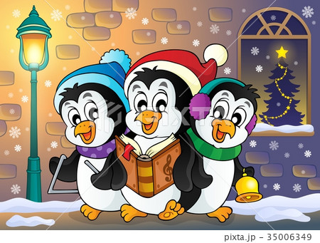 Christmas penguins theme image 5 35006349