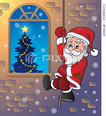 Climbing Santa Claus theme image 2 35006351