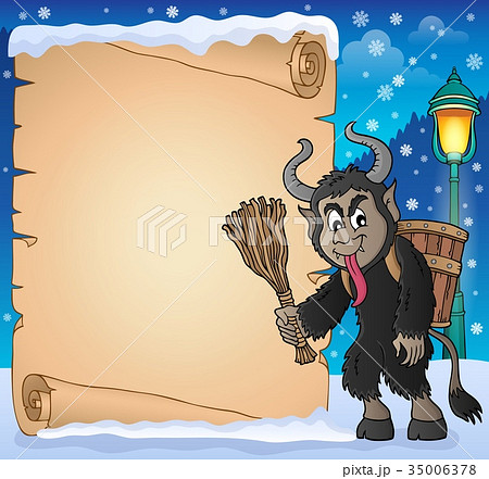 Parchment with Krampus theme 1 35006378