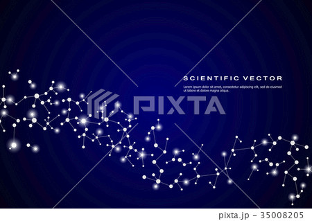 Abstract molecule background, genetic and chemical 35008205