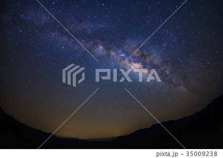 Milky way galaxy and space dust in the universe 35009238