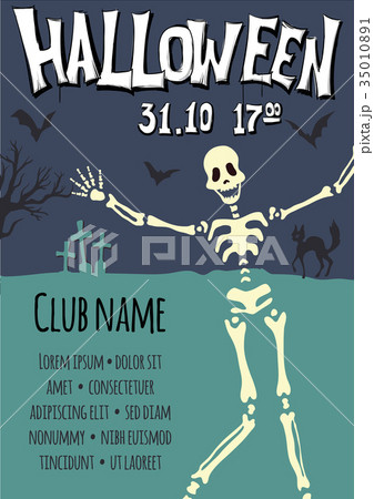 Template of Poster or flyer for Halloween party 35010891