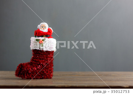Santa claus doll stand red sock festive ornament Santa claus doll stand red sock festive ornament 35012753