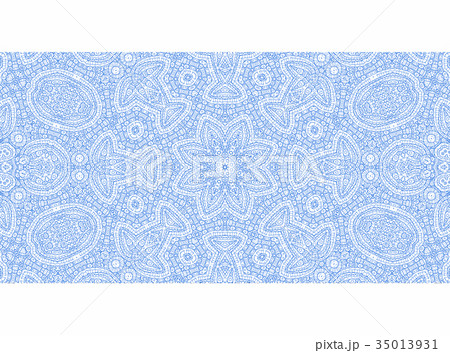 Abstract blue outline pattern 35013931