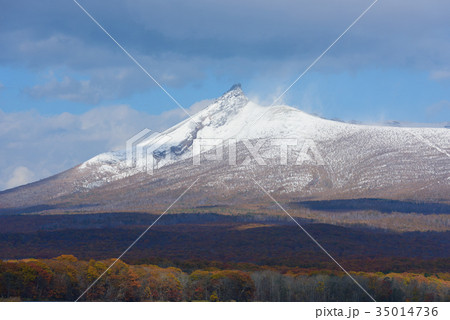 北海道　新雪の北海道駒ヶ岳 35014736