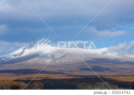 北海道　新雪の北海道駒ヶ岳 35014741