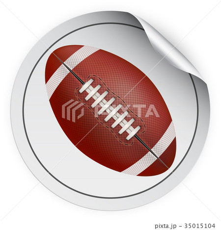 Round Sticker with football ball 35015104