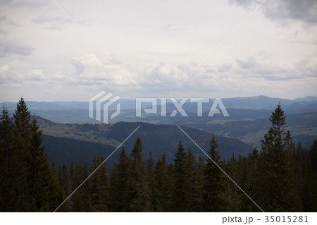landscape in mountains Carpathians Ukraine landscape in mountains Carpathians Ukraine 35015281