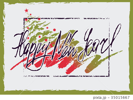 Happy New Year greeting card 35015667