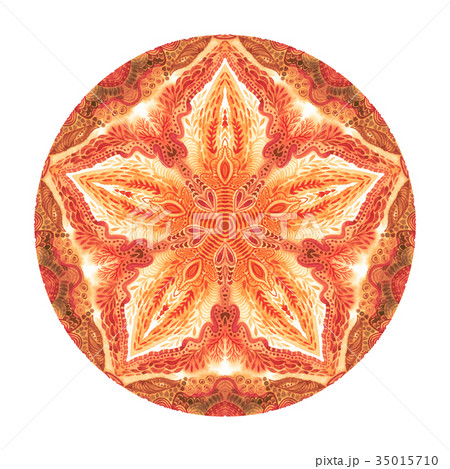 Colorful watercolor mandala. Oriental vintage Colorful watercolor mandala. Oriental vintage 35015710