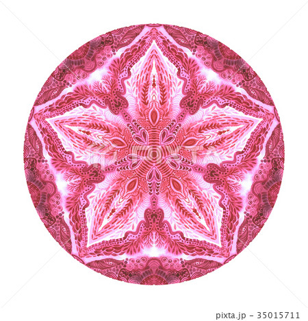 Colorful watercolor mandala. Oriental vintage Colorful watercolor mandala. Oriental vintage 35015711