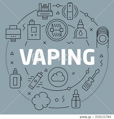 Linear illustration vaping 35015794