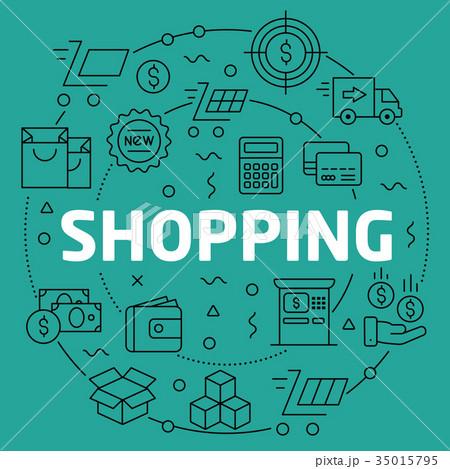 Linear illustration shopping 35015795