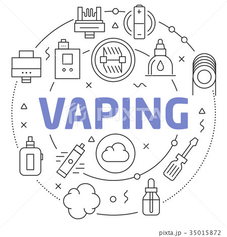 Linear illustration vaping 35015872