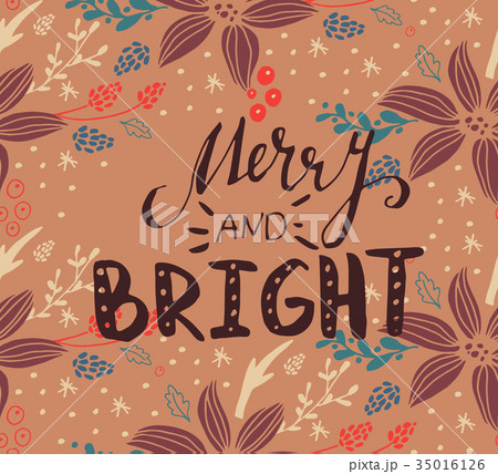 Christmas card with fir tree Christmas card with fir tree 35016126