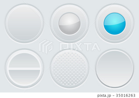 Set of round gray web buttons Set of round gray web buttons 35016263