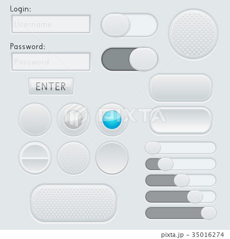 Gray and blue interface elements - entry fields 35016274