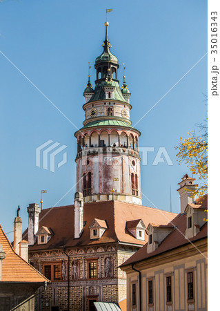 Castle of Cesky Krumlov in South Bohemia Castle of Cesky Krumlov in South Bohemia 35016343