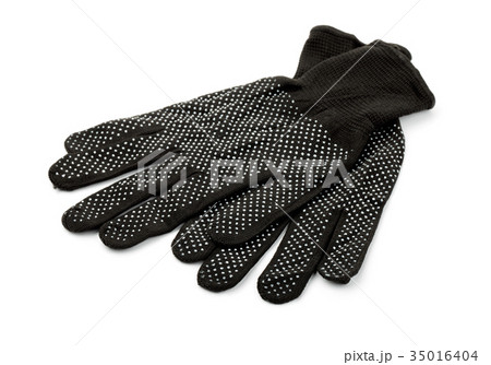 PVC dotted black cotton gloves PVC dotted black cotton gloves 35016404