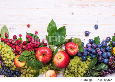 Assortment Organic Fruits Berries Country Concept 35016562