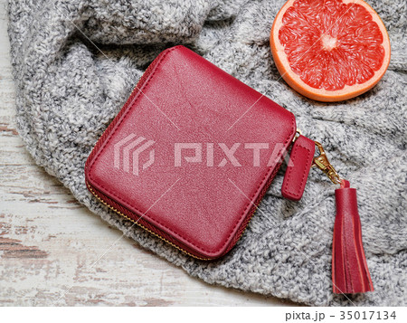 Little red womens purse, sweater and citrus 35017134