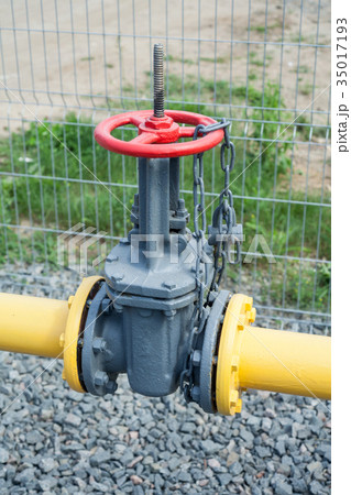 Gas Valve on the pipeline 35017193
